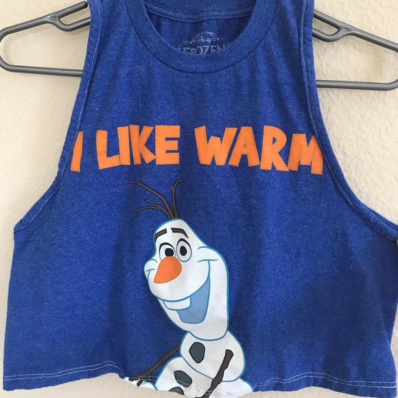 Disney Other - Disney Frozen | Olaf “I Like Warm” Crop Top